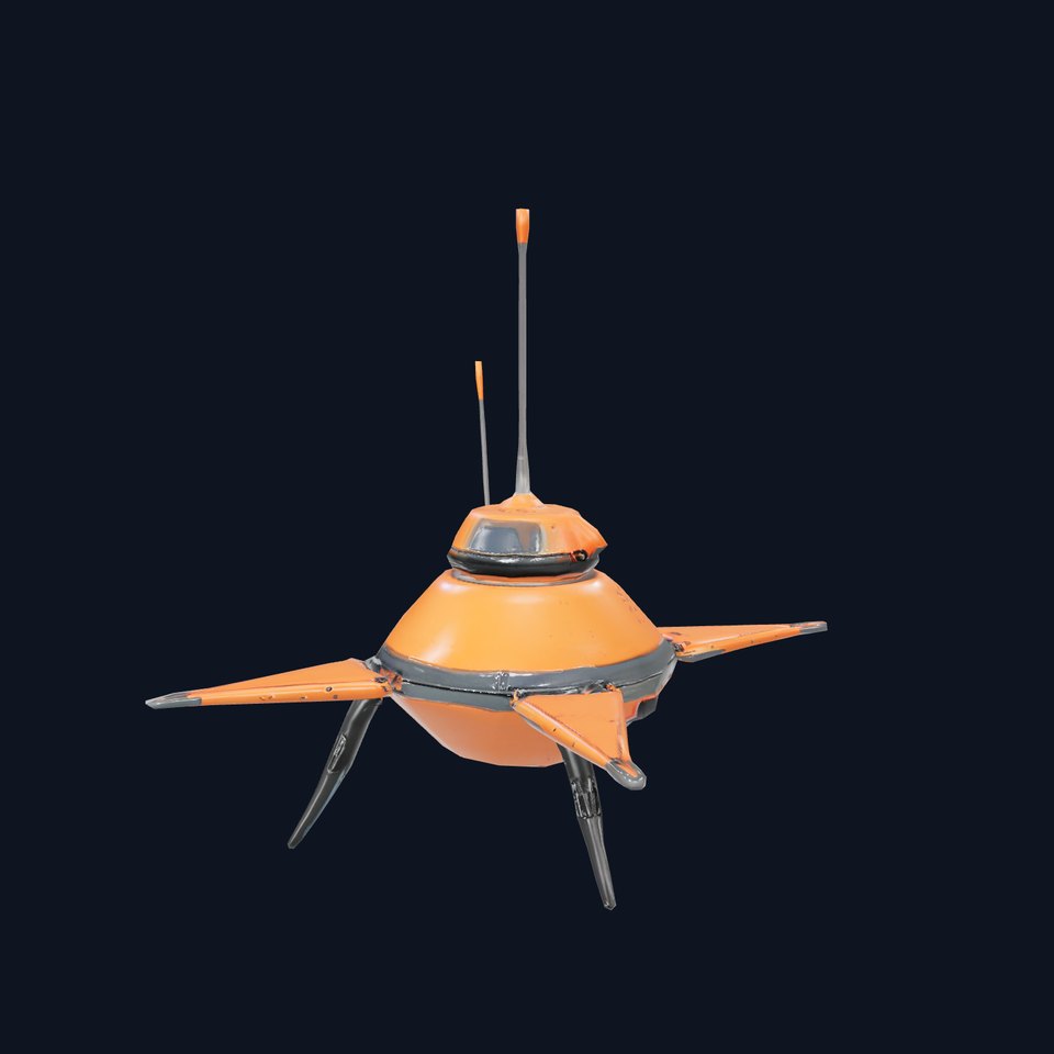 Orange Surveyor Drone model pack
